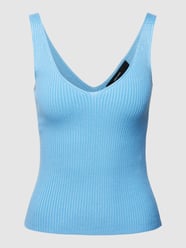 Top met diepe V-hals, model 'GLORY' van Vero Moda Blauw - 46