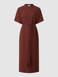 Maxi-jurk met tailleriem, model 'Sango' van Another Label Bruin - 4