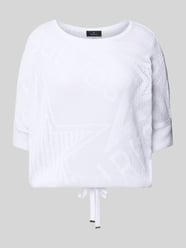 Gebreid shirt met ajourpatroon van monari - 28