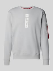 Sweatshirt mit Label-Print von Alpha Industries Grau - 30