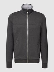 Sweatjacke mit Eingrifftaschen Modell 'cutline' von Tom Tailor Grau - 42