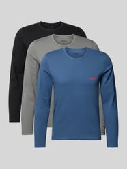 Regular Fit Langarmshirt aus reiner Baumwolle im 3er-Pack von HUGO - 41