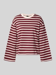 Longsleeve im Allover-Look mit Rundhalsausschnitt von Gina Tricot Bordeaux - 8