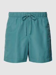 Badehose mit Label-Details Modell 'MEDIUM' von Tommy Hilfiger Grün - 18