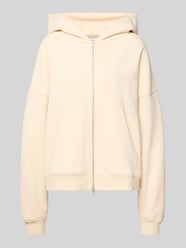 Oversized Sweatjacke mit Zweiwege-Reißverschluss Modell 'Flower' von OH APRIL Beige - 3
