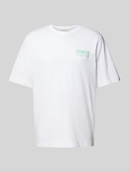 T-Shirt mit Label-Print Modell 'TAORMINA' von Jack & Jones Weiß - 39