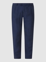 Bundfaltenhose aus Flachs Modell 'Varun' von Hiltl Blau - 30
