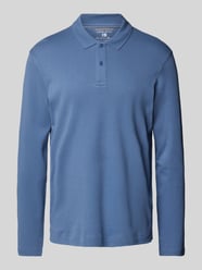 Regular Fit Poloshirt mit langen Ärmeln von Christian Berg Men Blau - 40