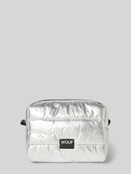 Kosmetiktasche mit Label-Patch Modell 'Silver Glossy' von WOUF Grau - 4