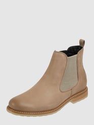 Buty chelsea ze skóry  od Tamaris Beżowy - 19