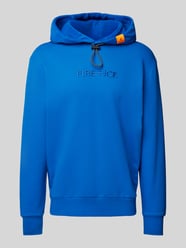 Hoodie mit Label-Stitching Modell 'DELVIN' von FIRE + ICE Blau - 33