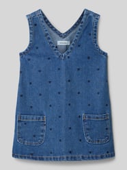 Jeanskleid mit aufgesetzten Eingrifftaschen Modell 'FREY' von Lil Atelier Blau - 4