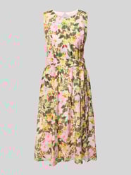 Midi-jurk van viscose met strikceintuur van More & More - 2