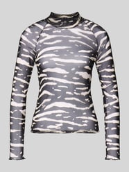 Longsleeve aus Mesh mit Stehkragen von Marc Cain - 5