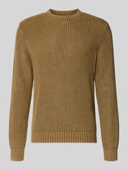 Sweter z dzianiny z prążkowanymi wykończeniami od Antony Morato - 6
