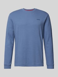 Longsleeve mit Label-Stitching Modell 'Austin' von HUGO Blau - 22