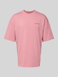 Oversized T-shirt met labelstitching van Pegador Fuchsia - 2