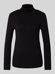 Slim Fit Longsleeve mit Rollkragen von Christian Berg Woman Schwarz - 46