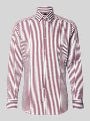 Modern Fit Businesshemd aus reiner Baumwolle von OLYMP Bordeaux - 18
