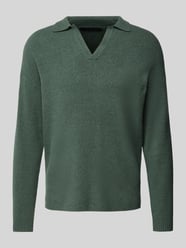 Gebreide pullover met ribboorden, model 'RUSTINO' van Drykorn Groen - 32