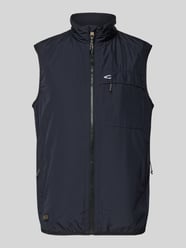 regular fit bodywarmer met gevoerde opstaande kraag van camel active - 30