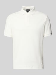 Slim Fit Poloshirt mit Strukturmuster von Emporio Armani - 12
