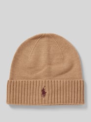 Beanie aus Kaschmir mit Label-Stitching von Polo Ralph Lauren Beige - 29