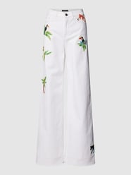 Jeans met motiefpatches van Marc Cain Wit - 44