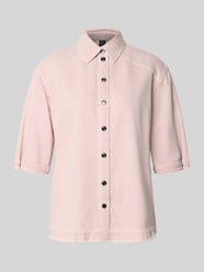 Jeansblouse met franjeszoom en 1/2-mouw van Marc Cain Fuchsia - 20