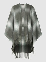 Poncho mit Glencheck-Muster Modell 'Ajoni cape BOA' von Opus Grün - 45