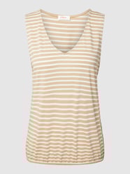 Top van katoen met streepmotief van s.Oliver RED LABEL Beige - 31