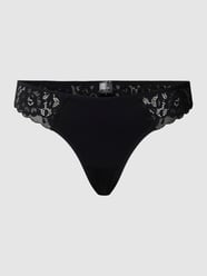 String mit Spitzenbesatz von Calida Schwarz - 22