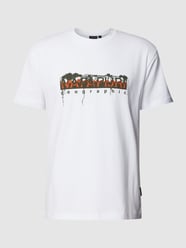 T-Shirt mit Label-Print Modell 'PAJAS' von Napapijri Weiß - 40