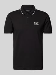 Slim Fit Poloshirt mit Label-Print Modell 'TRAIN CORE' von EA7 Emporio Armani Schwarz - 37