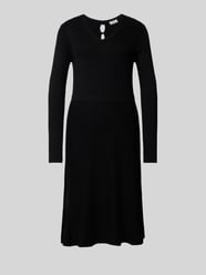 Knielanges Strickkleid mit V-Ausschnitt von ROBE LÉGÈRE Schwarz - 22