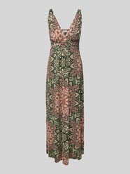 Midikleid mit V-Ausschnitt im Allover-Look von Apricot - 7
