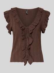 Top z dzianiny o kroju slim fit z mieszanka wiskozy model 'NELLY' od ONLY - 24
