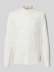 Regular Fit Freizeithemd mit Brusttasche Modell 'WHITE HEMP ANT' von Thinking Mu Beige - 4