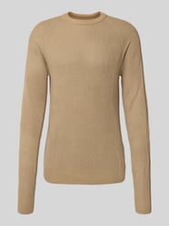 Strickpullover mit Rundhalsausschnitt Modell 'PANNEL' von JACK & JONES Beige - 21