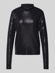 Longsleeve aus Viskose mit Stehkragen von Essentiel Schwarz - 1