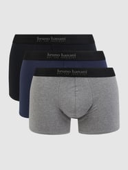 Obcisłe bokserki z dodatkiem streczu w zestawie 3 szt. od Bruno Banani Szary - 30
