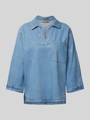 Blusenshirt mit Brusttasche von Smith and Soul Blau - 48