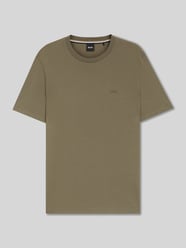 Regular fit T-shirt van puur katoen, model 'THOMPSON' van BOSS Beige - 38
