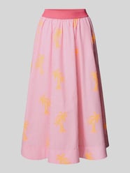Midirok met all-over bloemenmotief van Milano Italy - 7