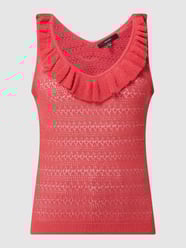 Stricktop mit Rüschen Modell 'Mikia' von Vero Moda Pink - 45