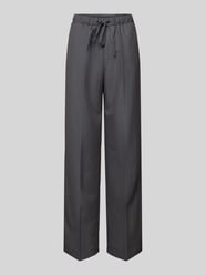 Wide Leg Stoffhose mit Tunnelzug von QS Grau - 2