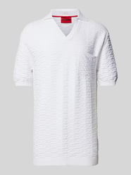Regular Fit Poloshirt mit Strukturmuster Modell 'Spato' von HUGO Weiß - 27