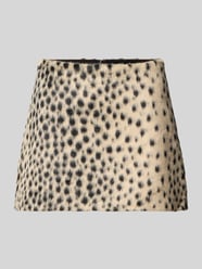 Minirock aus Kunstfell mit Animal-Print von Gina Tricot Beige - 9