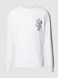 Sweatshirt mit Motiv-Print Modell 'INK' von Jack & Jones Weiß - 36