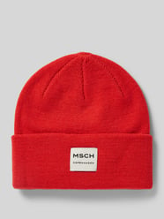 Czapka beanie z naszywką z logo model ‘Mojo’ od MSCH Copenhagen Czerwony - 10